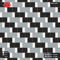 Interlock (Pasco) 20x20 cm · SQ22-469 · Square Pair + Half-Plank Step, Pairs, Right - Tuxedo