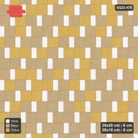 Interlock (Pasco) 20x20 cm · SQ22-475 · Square Pair + Half-Plank Step, Blend, Right - Golden Sand