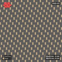 Interlock (Pasco) 20x20 cm · SQ22-476 · Square Pair + Half-Plank Step, Solid, Left - Stone & Earth