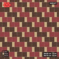 Interlock (Pasco) 20x20 cm · SQ22-477 · Square Pair + Half-Plank Step, Pairs, Right - Tuscany