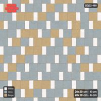 Interlock (Pasco) 20x20 cm · SQ22-480 · Square Pair + Half-Plank Step, Blend, Right - Coastal