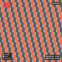Interlock (Pasco) 20x20 cm · SQ22-481 · Square Pair + Half-Plank Step, Checker, Right - Sunset Slate