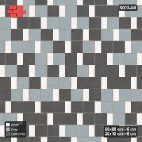Interlock (Pasco) 20x20 cm · SQ22-488 · Square Pair + Half-Plank Step, Blend, Left - Monochrome