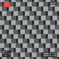 Interlock (Pasco) 20x20 cm · SQ22-491 · Square Pair + Half-Plank Step, Alt, Left - Graphite Scale