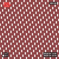 Interlock (Pasco) 20x20 cm · SQ22-496 · Square Pair + Half-Plank, Solid, Right - Burgundy & Ivory