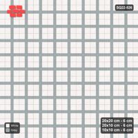 Interlock (Pasco) 20x20 cm · SQ22-526 · Panel Grid 2x2, Dark Half-Plank Lines - Salt & Pepper