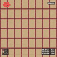 Interlock (Pasco) 20x20 cm · SQ22-528 · Panel Grid 2x3, Accent Crossings - Tuscany + Kerb