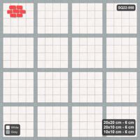 Interlock (Pasco) 20x20 cm · SQ22-550 · Panel Grid 4x4, Dark Half-Plank Lines - Salt & Pepper