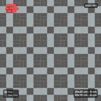 Interlock (Pasco) 20x20 cm · SQ22-551 · Double Pinwheel, Contrast Centre, Upright Planks, Right