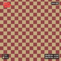 Interlock (Pasco) 20x20 cm · SQ22-563 · Double Pinwheel, Chequered Blocks, Flat Planks, Left