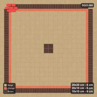 Interlock (Pasco) 20x20 cm · SQ22-568 · Rug 16x16, Bead + Soldier + Square Borders, Accent Medallion