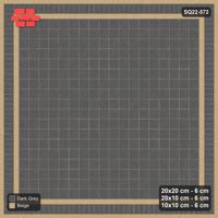 Interlock (Pasco) 20x20 cm · SQ22-572 · Rug, 18x18 Field, Stretcher + Soldier + Bead Borders, Plain