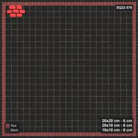 Interlock (Pasco) 20x20 cm · SQ22-576 · Rug, 21x21 Field, Stretcher + Bead Borders, Inverse