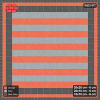Interlock (Pasco) 20x20 cm · SQ22-577 · Rug 12x12, Square + Stretcher + Bead Borders, Kerb