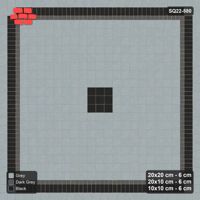 Interlock (Pasco) 20x20 cm · SQ22-580 · Rug 19x19, Bead + Soldier + Square Borders, Accent Medallion