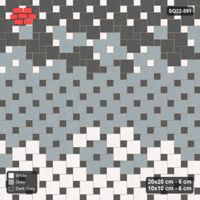 Interlock (Pasco) 20x20 cm · SQ22-591 · Ombre Offset Lattice, Vertical Course Gradient
