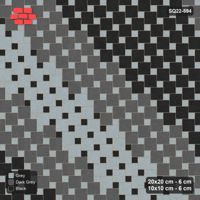 Interlock (Pasco) 20x20 cm · SQ22-594 · Diagonal Bands Offset Lattice, Diagonal 3-Colour Bands