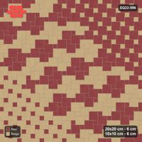 Interlock (Pasco) 20x20 cm · SQ22-596 · Ombre Offset Lattice, Diagonal Gradient, Mirrored