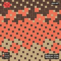 Interlock (Pasco) 20x20 cm · SQ22-597 · Ombre Offset Lattice, Vertical Course Gradient, Mirrored
