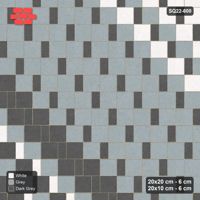 Interlock (Pasco) 20x20 cm · SQ22-600 · Ombre Square Pair Step, Diagonal Gradient, Mirrored