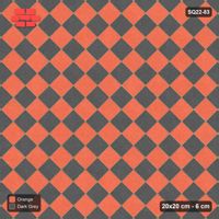 Interlock (Pasco) 20x20 cm · SQ22-83 · Diagonal Checker in Kerb Frame