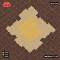 Interlock (Pasco) 20x30 cm · RC23-106 · Stepped Chevron (3:2), Diamond Medallion