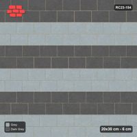 Interlock (Pasco) 20x30 cm · RC23-154 · Running Bond 1/3, Wide Course Stripes