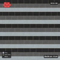 Interlock (Pasco) 20x30 cm · RC23-159 · Running Bond, Three-Tone Courses