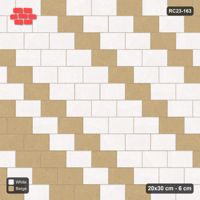 Interlock (Pasco) 20x30 cm · RC23-163 · Running Bond 1/3, Diagonal Steps 40
