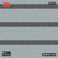 Interlock (Pasco) 20x30 cm · RC23-178 · Running Bond 1/3, Striped, 40H Kerb Frame