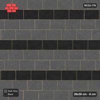 Interlock (Pasco) 20x30 cm · RC23-179 · Running Bond 1/4, Striped, 42B Kerb Frame