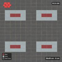 Interlock (Pasco) 20x30 cm · RC23-200 · Stack Bond, Medallion Cells