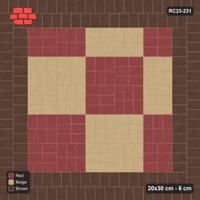 Interlock (Pasco) 20x30 cm · RC23-231 · Cross Panels 60 cm, Double Soldier Border