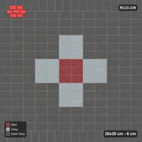 Interlock (Pasco) 20x30 cm · RC23-239 · Basketweave Diamond, Single Soldier Border