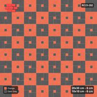 Interlock (Pasco) 20x30 cm · RC23-252 · Pinwheel ACW, 10x10 Centres, Module Chequer - Ember