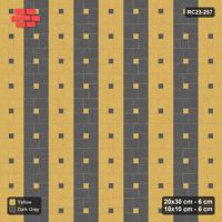 Interlock (Pasco) 20x30 cm · RC23-257 · Pinwheel CW, 10x10 Centres, Column Bands - Mustard Slate