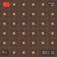 Interlock (Pasco) 20x30 cm · RC23-258 · Pinwheel ACW, 10x10 Centres, Solid Planks + Kerb - Sandstone