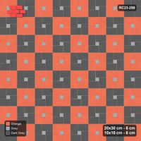 Interlock (Pasco) 20x30 cm · RC23-259 · Pinwheel CW, 10x10 Centres, Module Chequer - Sunset Slate