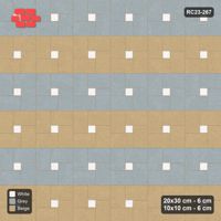 Interlock (Pasco) 20x30 cm · RC23-267 · Pinwheel CW, 10x10 Centres, Row Bands - Coastal