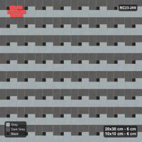 Interlock (Pasco) 20x30 cm · RC23-269 · Pinwheel CW, Alternating Planks - Graphite Scale