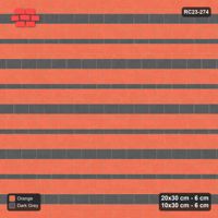 Interlock (Pasco) 20x30 cm · RC23-274 · Course Stripes 20+10 1+1, Accent Every 3rd Course - Ember