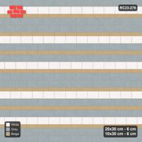 Interlock (Pasco) 20x30 cm · RC23-276 · Stripes 20+10 2+1, Big Plain, Accent Every 3rd Big + Kerb - Coastal