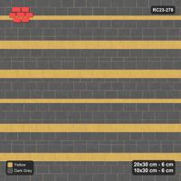 Interlock (Pasco) 20x30 cm · RC23-278 · Course Stripes 20+10 2+1, Accent Every 4th Course - Mustard Slate