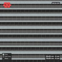 Interlock (Pasco) 20x30 cm · RC23-279 · Course Stripes 20+10 1+1, Three-Course Bands - Graphite Scale