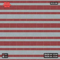 Interlock (Pasco) 20x30 cm · RC23-280 · Course Stripes 20+10 1+2, Course Bands + Kerb - Brick & Ash