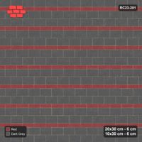 Interlock (Pasco) 20x30 cm · RC23-281 · Course Stripes 20+10 2+1, By Product - Rust & Charcoal