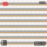 Interlock (Pasco) 20x30 cm · RC23-282 · Course Stripes 20+10 1+2, Big Plain, Small Two-Tone - Coastal