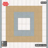 Interlock (Pasco) 20x30 cm · RC23-39 · Stack Bond, Concentric Rings