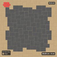 Interlock (Pasco) 20x30 cm · RC23-43 · Herringbone 90 degrees, Accent Edge