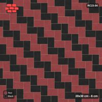 Interlock (Pasco) 20x30 cm · RC23-54 · Stepped Herringbone (3:2), Diagonal Stripes 1x